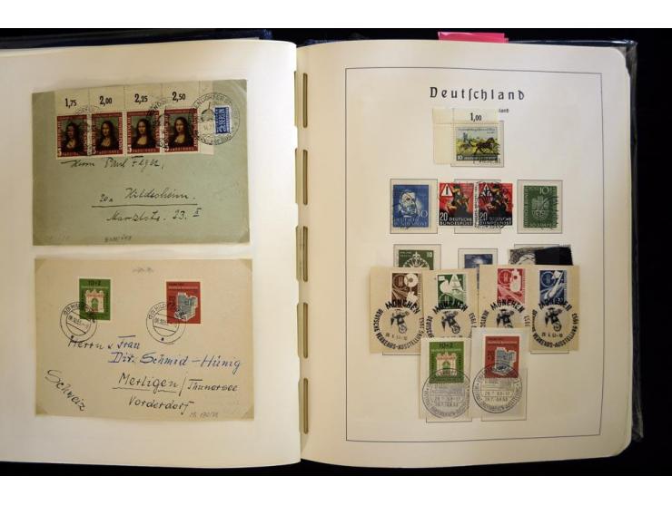 1949/90, gestempelte, in den Hauptnummern weit überkomplette Sammlung, dabei etliche Briefe teils mit guten Frankaturen, ein 