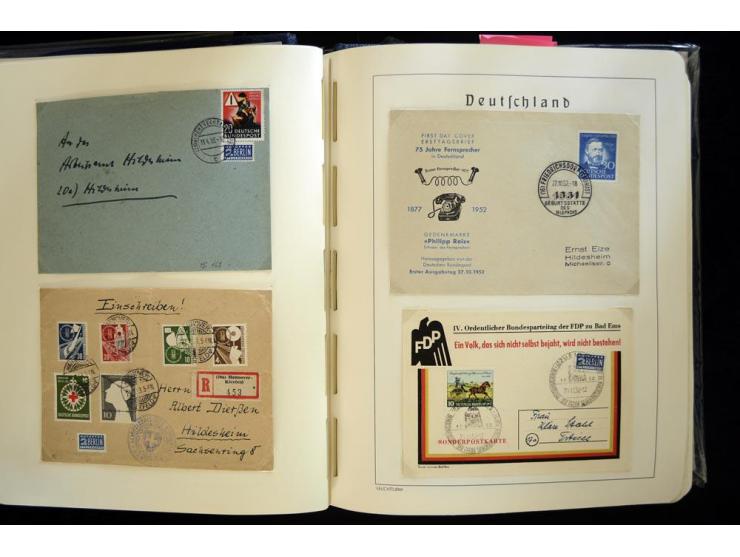 1949/90, gestempelte, in den Hauptnummern weit überkomplette Sammlung, dabei etliche Briefe teils mit guten Frankaturen, ein 