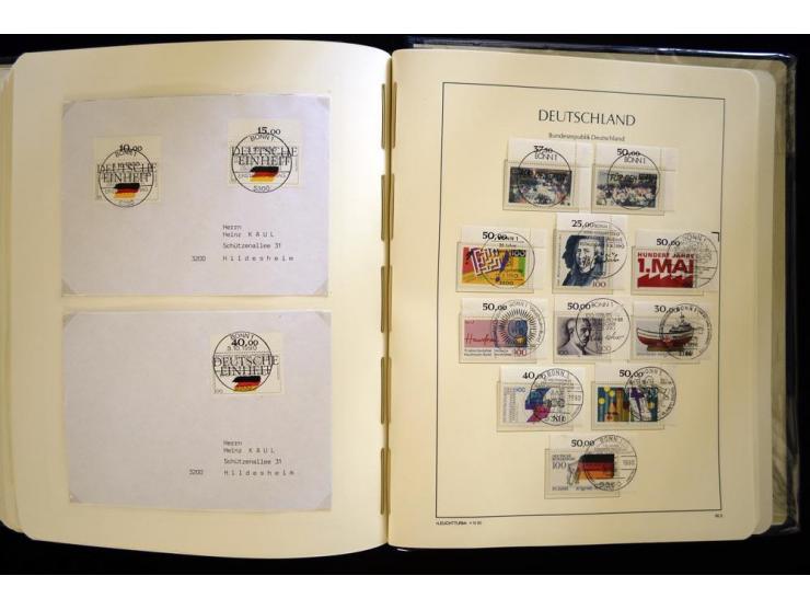 1949/90, gestempelte, in den Hauptnummern weit überkomplette Sammlung, dabei etliche Briefe teils mit guten Frankaturen, ein 