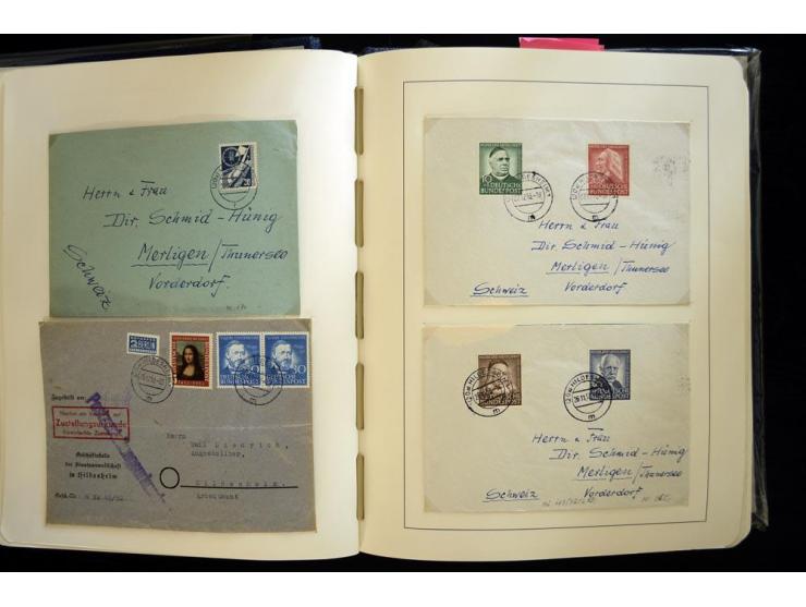 1949/90, gestempelte, in den Hauptnummern weit überkomplette Sammlung, dabei etliche Briefe teils mit guten Frankaturen, ein 