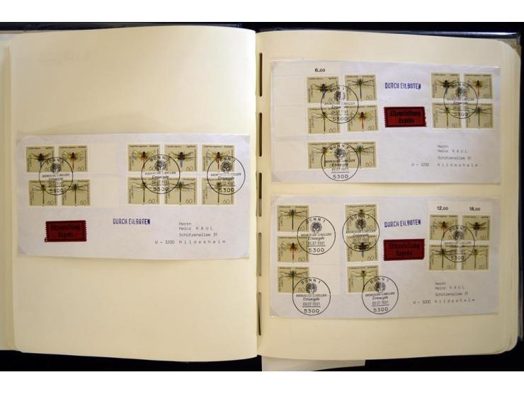 1949/90, gestempelte, in den Hauptnummern weit überkomplette Sammlung, dabei etliche Briefe teils mit guten Frankaturen, ein 