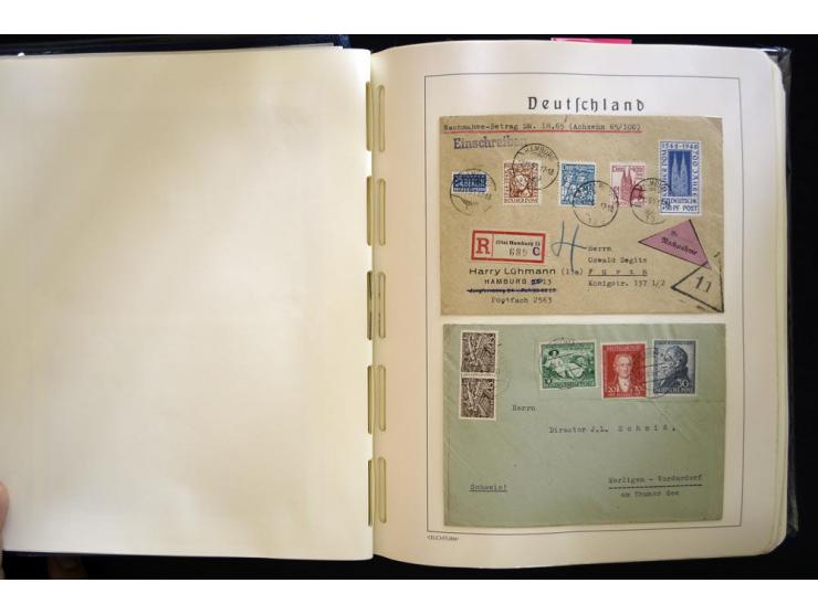 1949/90, gestempelte, in den Hauptnummern weit überkomplette Sammlung, dabei etliche Briefe teils mit guten Frankaturen, ein 