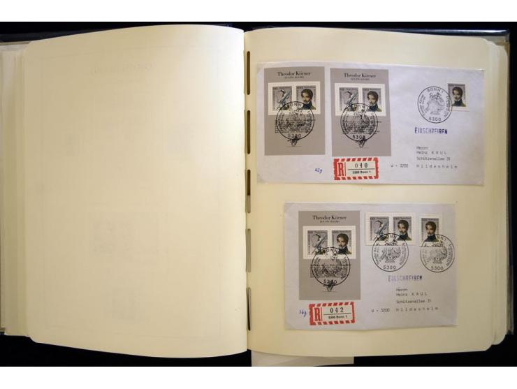 1949/90, gestempelte, in den Hauptnummern weit überkomplette Sammlung, dabei etliche Briefe teils mit guten Frankaturen, ein 