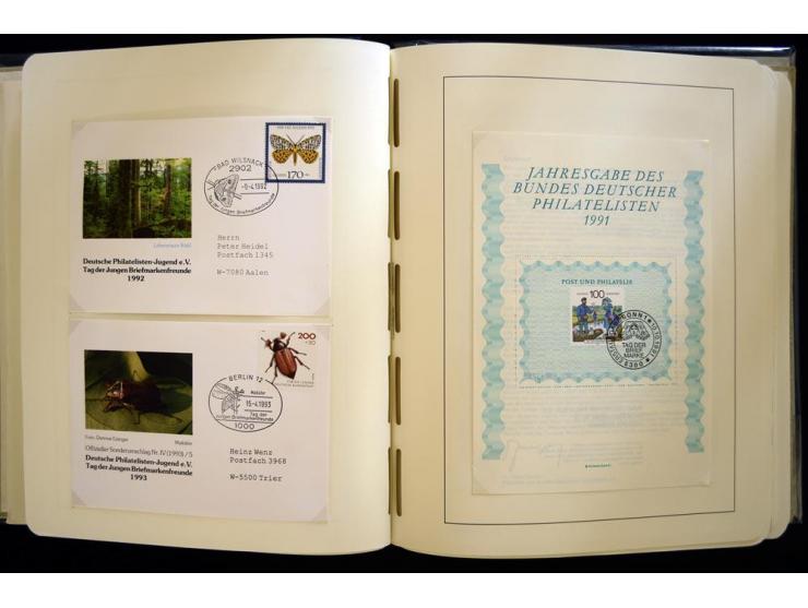 1949/90, gestempelte, in den Hauptnummern weit überkomplette Sammlung, dabei etliche Briefe teils mit guten Frankaturen, ein 