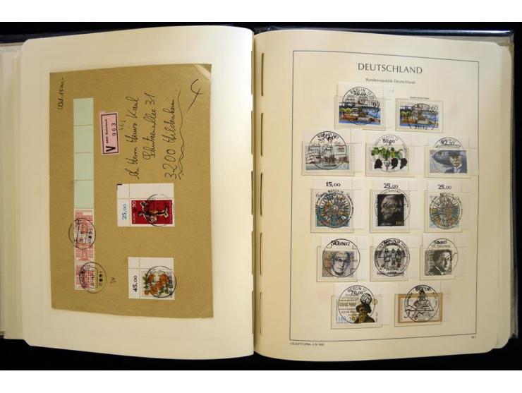 1949/90, gestempelte, in den Hauptnummern weit überkomplette Sammlung, dabei etliche Briefe teils mit guten Frankaturen, ein 
