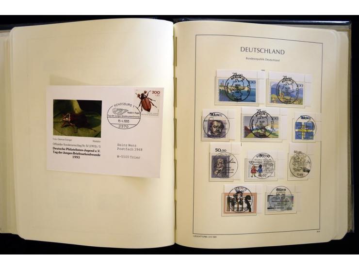 1949/90, gestempelte, in den Hauptnummern weit überkomplette Sammlung, dabei etliche Briefe teils mit guten Frankaturen, ein 