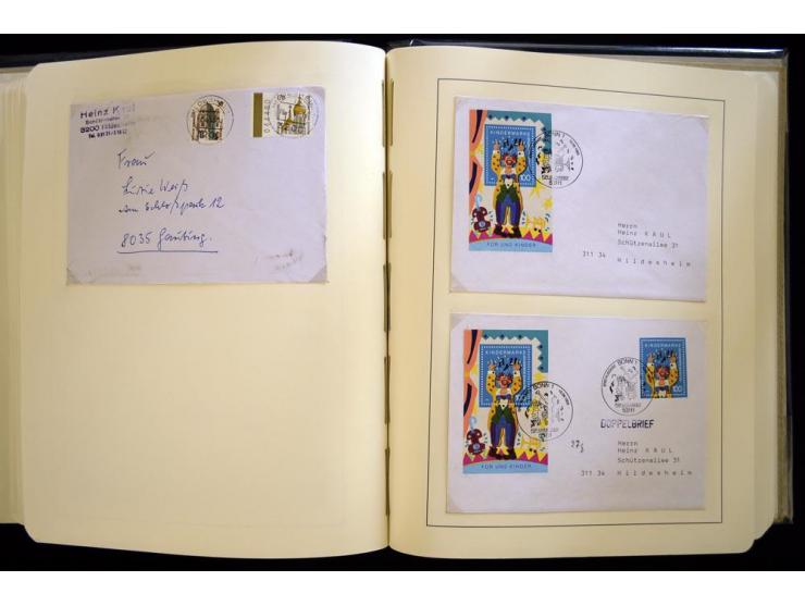 1949/90, gestempelte, in den Hauptnummern weit überkomplette Sammlung, dabei etliche Briefe teils mit guten Frankaturen, ein 
