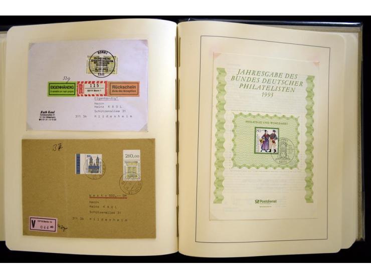 1949/90, gestempelte, in den Hauptnummern weit überkomplette Sammlung, dabei etliche Briefe teils mit guten Frankaturen, ein 
