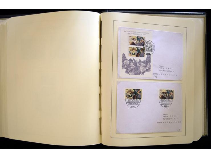 1949/90, gestempelte, in den Hauptnummern weit überkomplette Sammlung, dabei etliche Briefe teils mit guten Frankaturen, ein 
