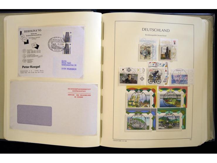1949/90, gestempelte, in den Hauptnummern weit überkomplette Sammlung, dabei etliche Briefe teils mit guten Frankaturen, ein 