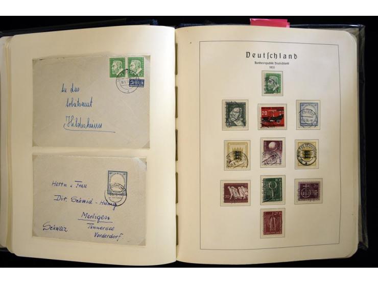 1949/90, gestempelte, in den Hauptnummern weit überkomplette Sammlung, dabei etliche Briefe teils mit guten Frankaturen, ein 