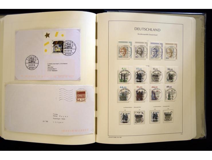 1949/90, gestempelte, in den Hauptnummern weit überkomplette Sammlung, dabei etliche Briefe teils mit guten Frankaturen, ein 