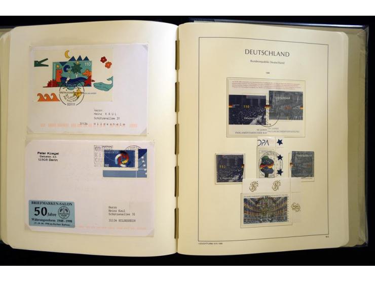 1949/90, gestempelte, in den Hauptnummern weit überkomplette Sammlung, dabei etliche Briefe teils mit guten Frankaturen, ein 