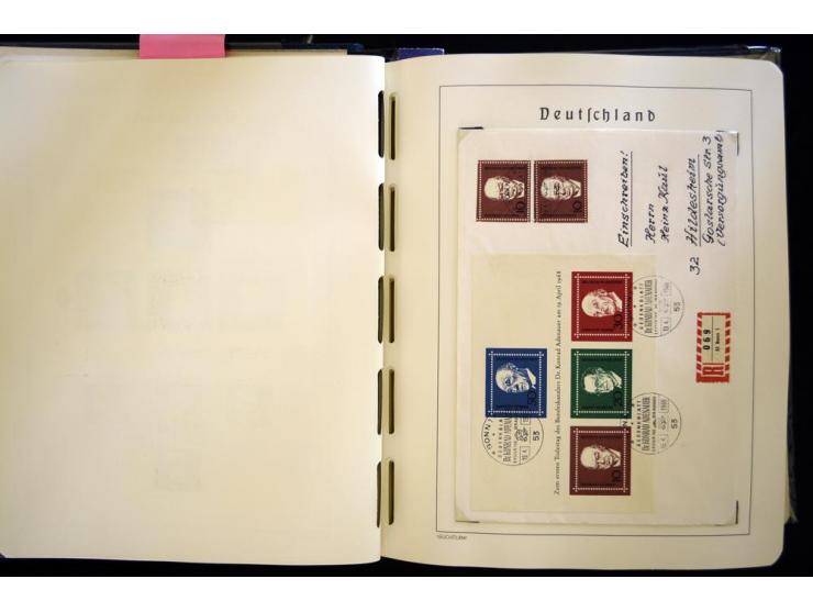 1949/90, gestempelte, in den Hauptnummern weit überkomplette Sammlung, dabei etliche Briefe teils mit guten Frankaturen, ein 