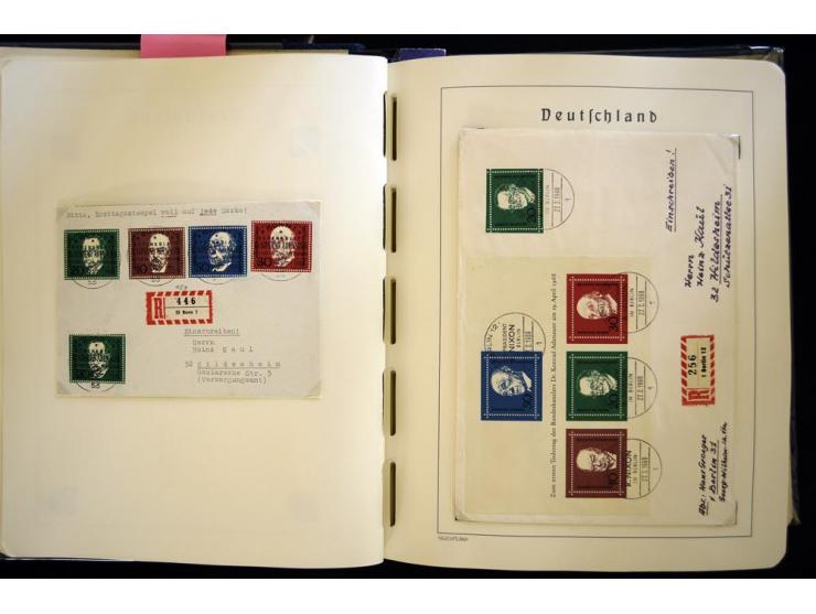 1949/90, gestempelte, in den Hauptnummern weit überkomplette Sammlung, dabei etliche Briefe teils mit guten Frankaturen, ein 