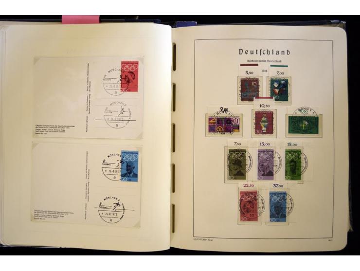 1949/90, gestempelte, in den Hauptnummern weit überkomplette Sammlung, dabei etliche Briefe teils mit guten Frankaturen, ein 