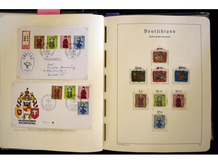 1949/90, gestempelte, in den Hauptnummern weit überkomplette Sammlung, dabei etliche Briefe teils mit guten Frankaturen, ein 