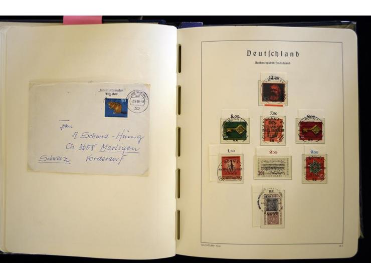 1949/90, gestempelte, in den Hauptnummern weit überkomplette Sammlung, dabei etliche Briefe teils mit guten Frankaturen, ein 