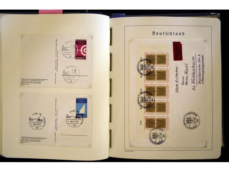 1949/90, gestempelte, in den Hauptnummern weit überkomplette Sammlung, dabei etliche Briefe teils mit guten Frankaturen, ein 