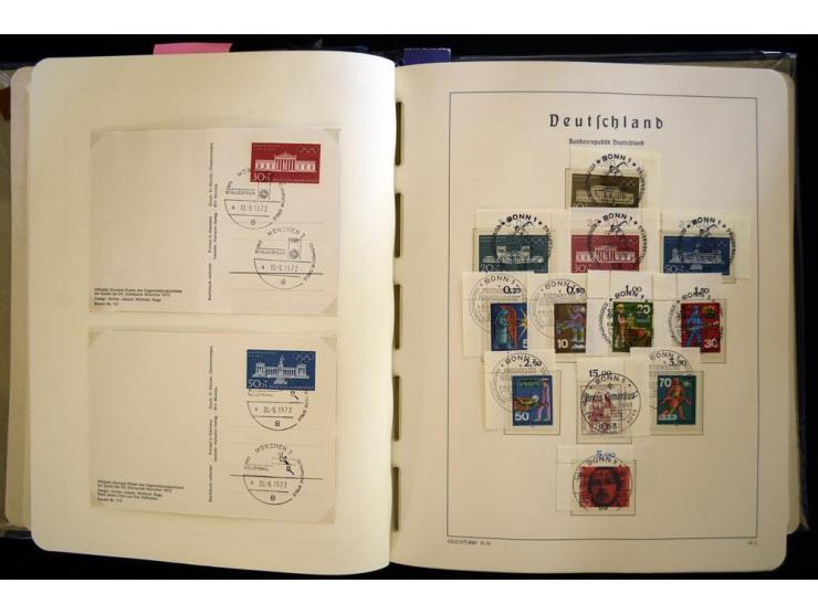 1949/90, gestempelte, in den Hauptnummern weit überkomplette Sammlung, dabei etliche Briefe teils mit guten Frankaturen, ein 