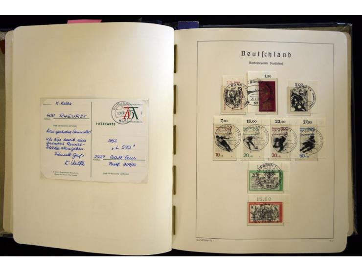 1949/90, gestempelte, in den Hauptnummern weit überkomplette Sammlung, dabei etliche Briefe teils mit guten Frankaturen, ein 