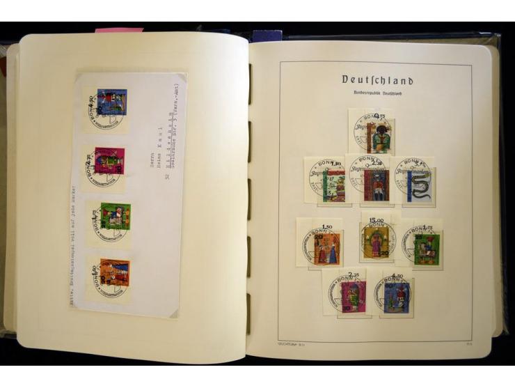 1949/90, gestempelte, in den Hauptnummern weit überkomplette Sammlung, dabei etliche Briefe teils mit guten Frankaturen, ein 