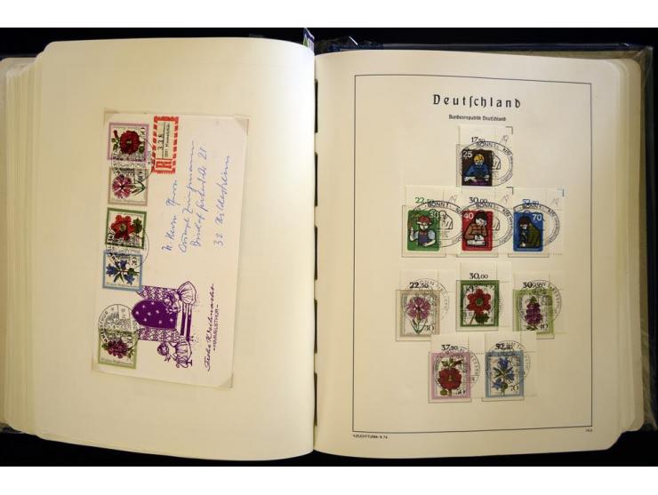 1949/90, gestempelte, in den Hauptnummern weit überkomplette Sammlung, dabei etliche Briefe teils mit guten Frankaturen, ein 