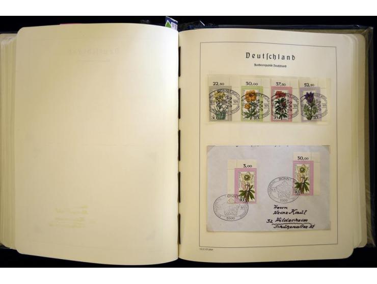 1949/90, gestempelte, in den Hauptnummern weit überkomplette Sammlung, dabei etliche Briefe teils mit guten Frankaturen, ein 