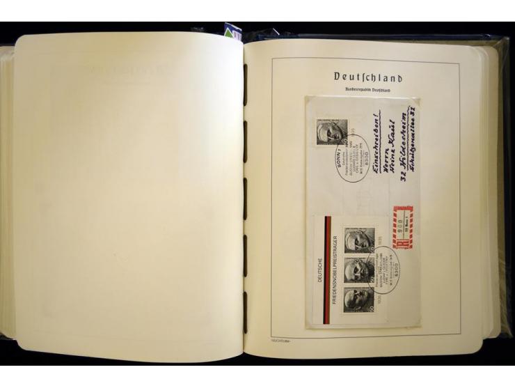 1949/90, gestempelte, in den Hauptnummern weit überkomplette Sammlung, dabei etliche Briefe teils mit guten Frankaturen, ein 