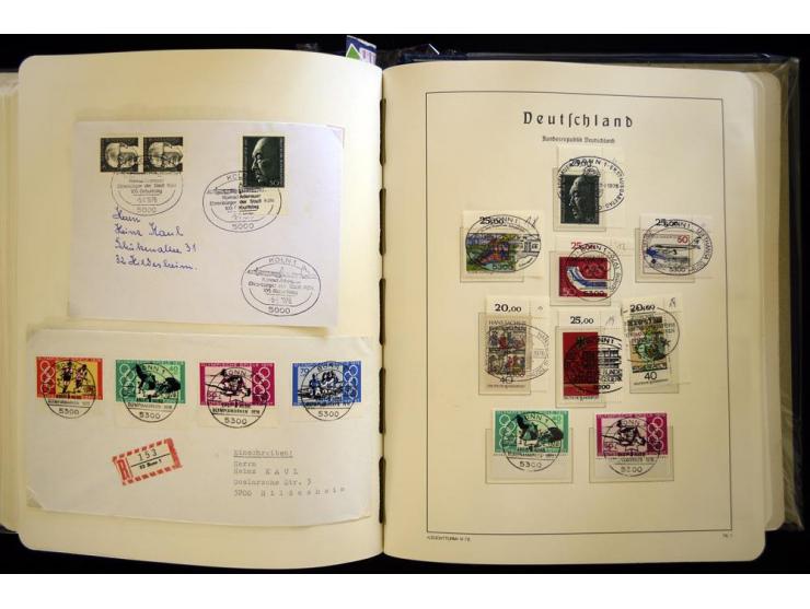 1949/90, gestempelte, in den Hauptnummern weit überkomplette Sammlung, dabei etliche Briefe teils mit guten Frankaturen, ein 
