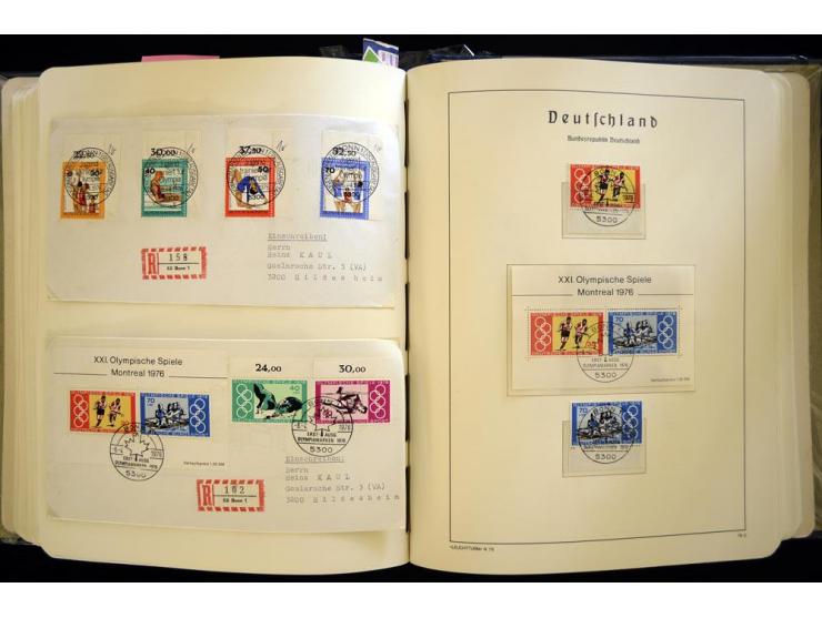 1949/90, gestempelte, in den Hauptnummern weit überkomplette Sammlung, dabei etliche Briefe teils mit guten Frankaturen, ein 