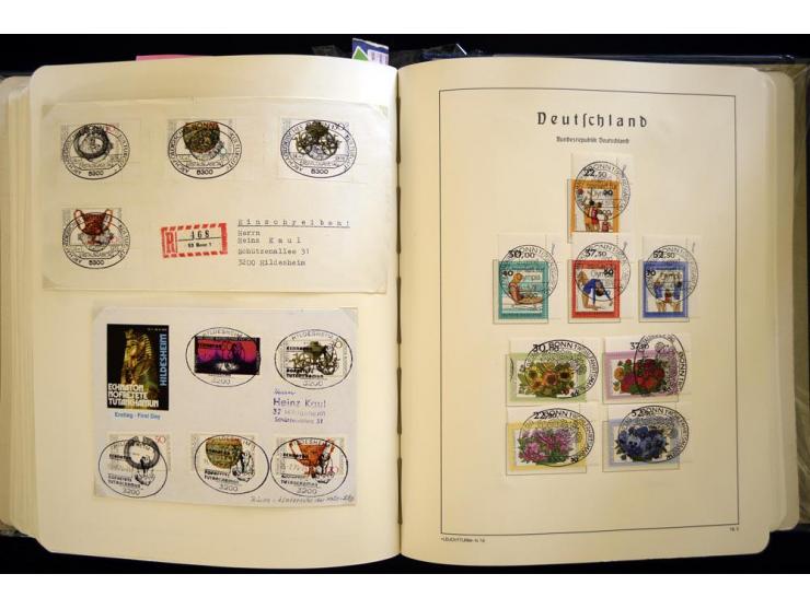 1949/90, gestempelte, in den Hauptnummern weit überkomplette Sammlung, dabei etliche Briefe teils mit guten Frankaturen, ein 
