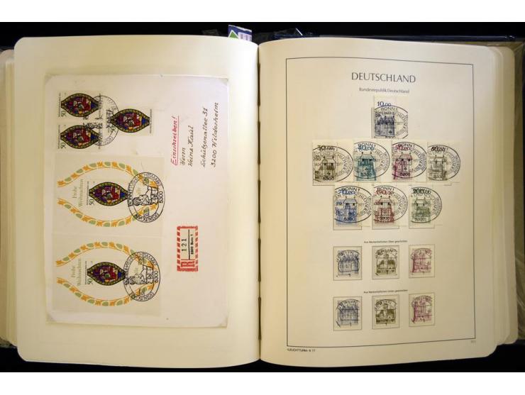 1949/90, gestempelte, in den Hauptnummern weit überkomplette Sammlung, dabei etliche Briefe teils mit guten Frankaturen, ein 