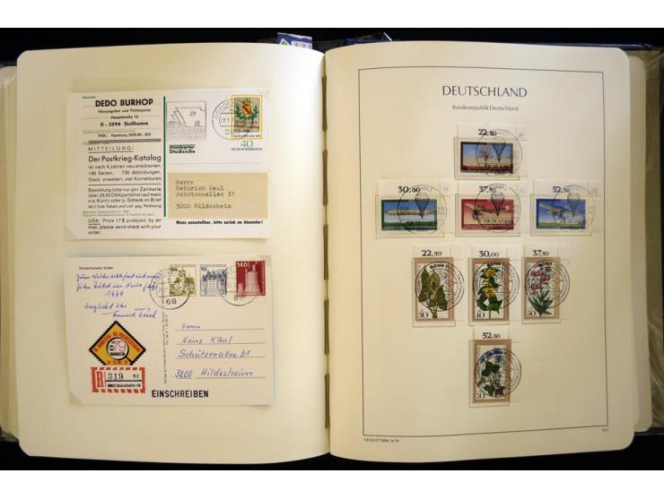 1949/90, gestempelte, in den Hauptnummern weit überkomplette Sammlung, dabei etliche Briefe teils mit guten Frankaturen, ein 