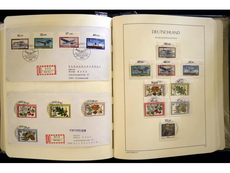 1949/90, gestempelte, in den Hauptnummern weit überkomplette Sammlung, dabei etliche Briefe teils mit guten Frankaturen, ein 