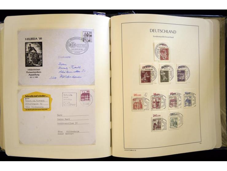 1949/90, gestempelte, in den Hauptnummern weit überkomplette Sammlung, dabei etliche Briefe teils mit guten Frankaturen, ein 