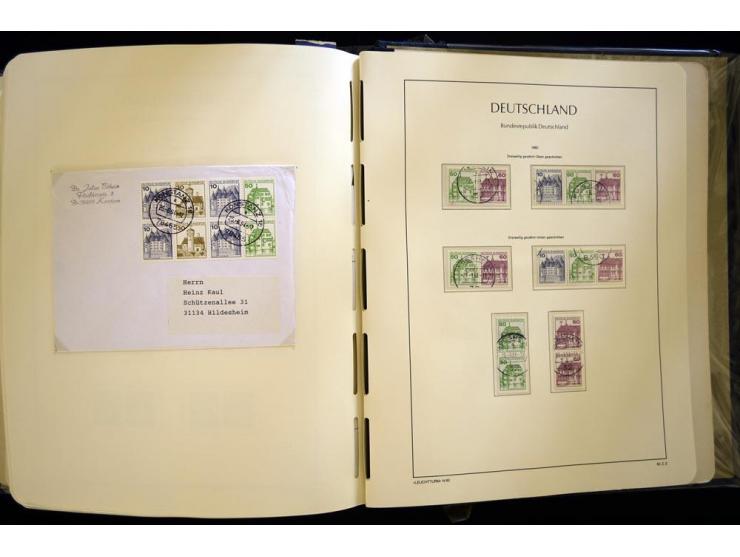 1949/90, gestempelte, in den Hauptnummern weit überkomplette Sammlung, dabei etliche Briefe teils mit guten Frankaturen, ein 