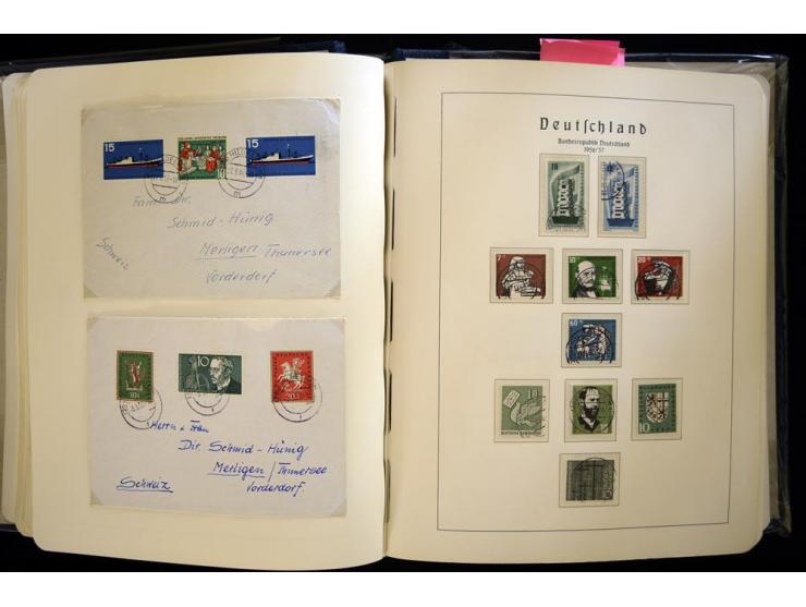 1949/90, gestempelte, in den Hauptnummern weit überkomplette Sammlung, dabei etliche Briefe teils mit guten Frankaturen, ein 