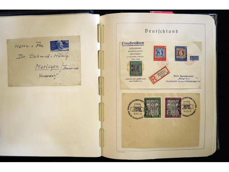 1949/90, gestempelte, in den Hauptnummern weit überkomplette Sammlung, dabei etliche Briefe teils mit guten Frankaturen, ein 