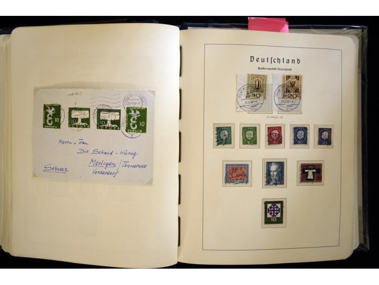 1949/90, gestempelte, in den Hauptnummern weit überkomplette Sammlung, dabei etliche Briefe teils mit guten Frankaturen, ein 