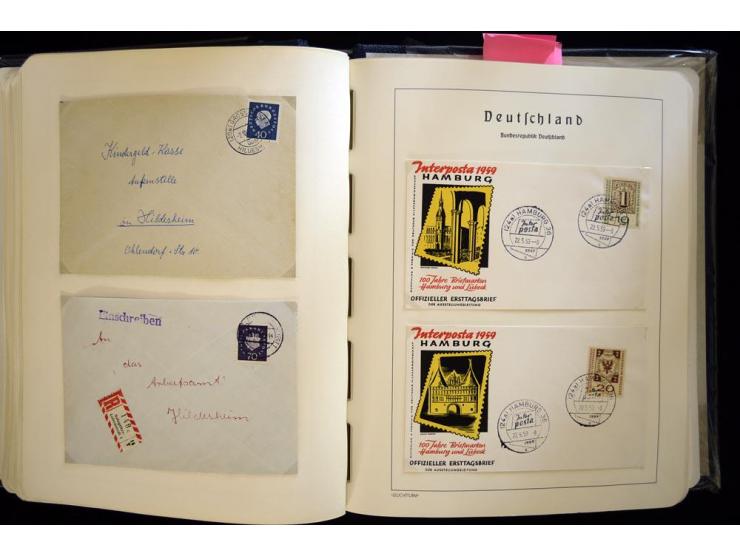 1949/90, gestempelte, in den Hauptnummern weit überkomplette Sammlung, dabei etliche Briefe teils mit guten Frankaturen, ein 