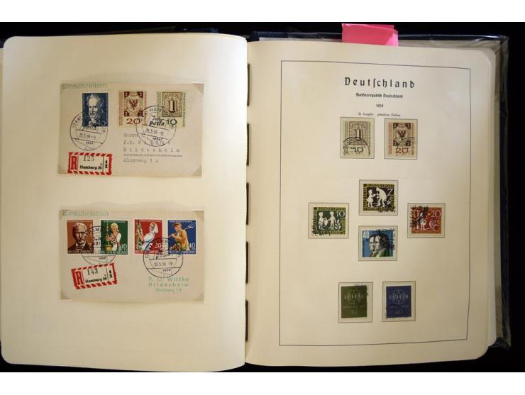 1949/90, gestempelte, in den Hauptnummern weit überkomplette Sammlung, dabei etliche Briefe teils mit guten Frankaturen, ein 
