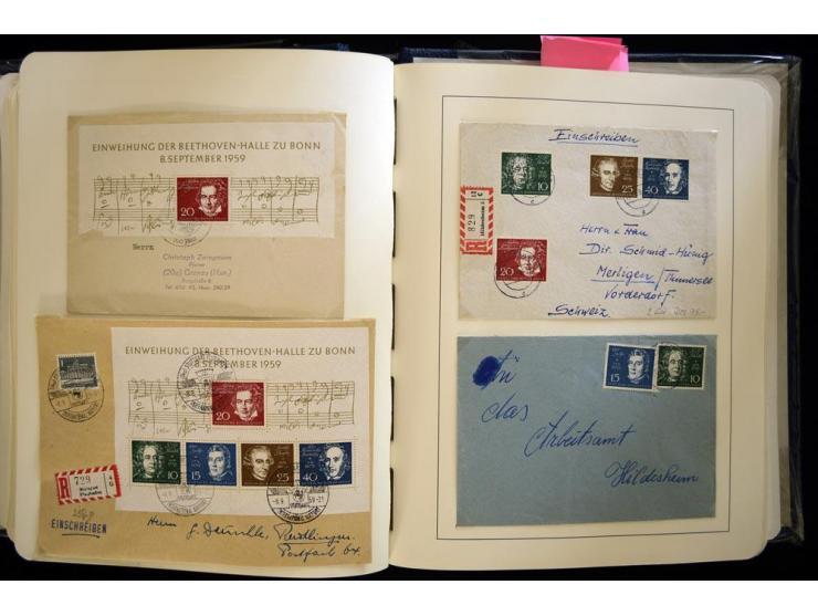 1949/90, gestempelte, in den Hauptnummern weit überkomplette Sammlung, dabei etliche Briefe teils mit guten Frankaturen, ein 