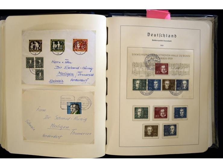 1949/90, gestempelte, in den Hauptnummern weit überkomplette Sammlung, dabei etliche Briefe teils mit guten Frankaturen, ein 