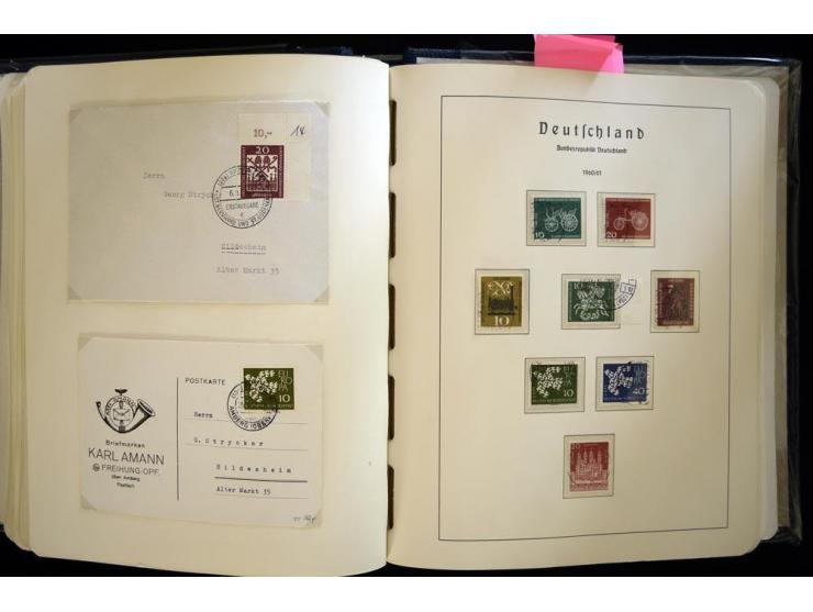 1949/90, gestempelte, in den Hauptnummern weit überkomplette Sammlung, dabei etliche Briefe teils mit guten Frankaturen, ein 