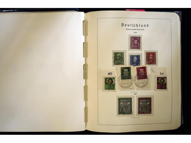 1949/90, gestempelte, in den Hauptnummern weit überkomplette Sammlung, dabei etliche Briefe teils mit guten Frankaturen, ein 