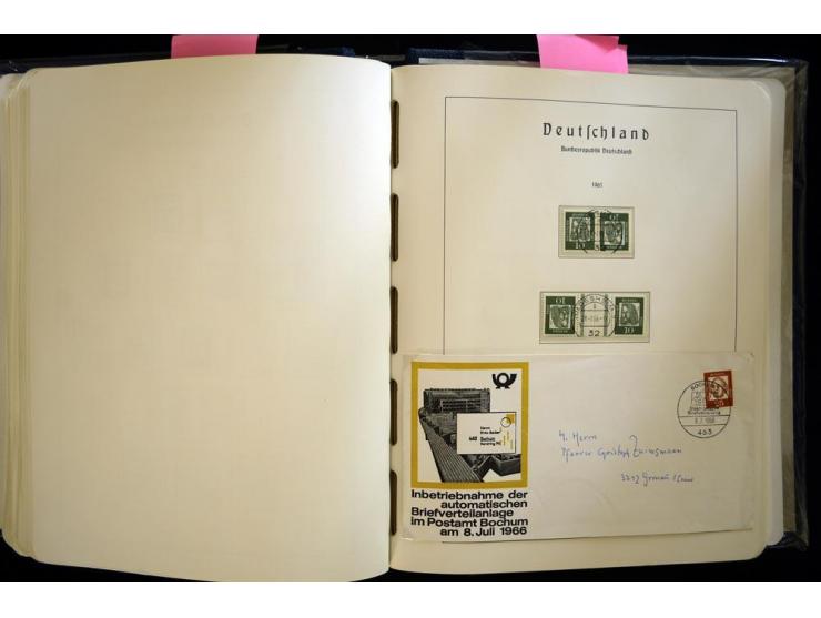 1949/90, gestempelte, in den Hauptnummern weit überkomplette Sammlung, dabei etliche Briefe teils mit guten Frankaturen, ein 