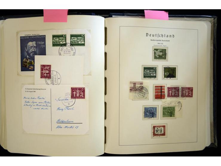 1949/90, gestempelte, in den Hauptnummern weit überkomplette Sammlung, dabei etliche Briefe teils mit guten Frankaturen, ein 