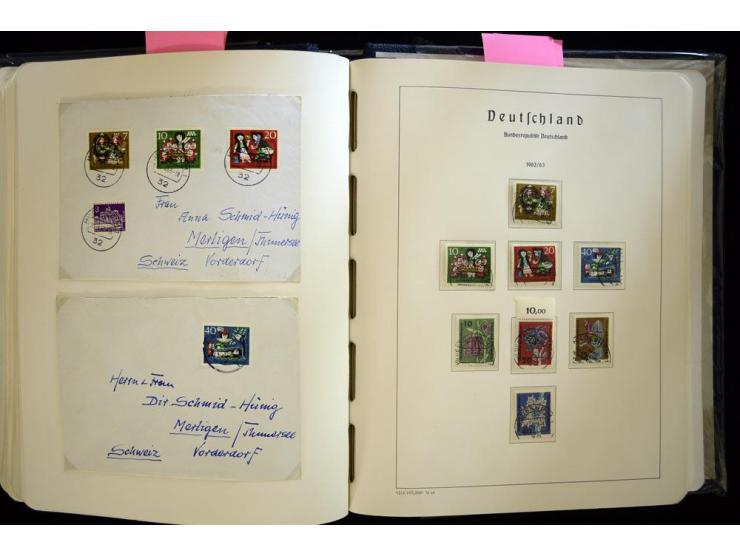 1949/90, gestempelte, in den Hauptnummern weit überkomplette Sammlung, dabei etliche Briefe teils mit guten Frankaturen, ein 