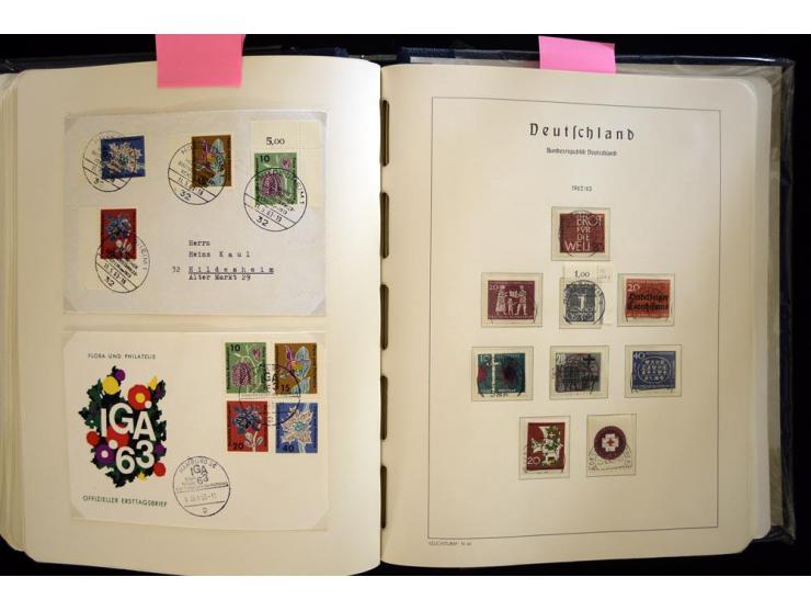 1949/90, gestempelte, in den Hauptnummern weit überkomplette Sammlung, dabei etliche Briefe teils mit guten Frankaturen, ein 